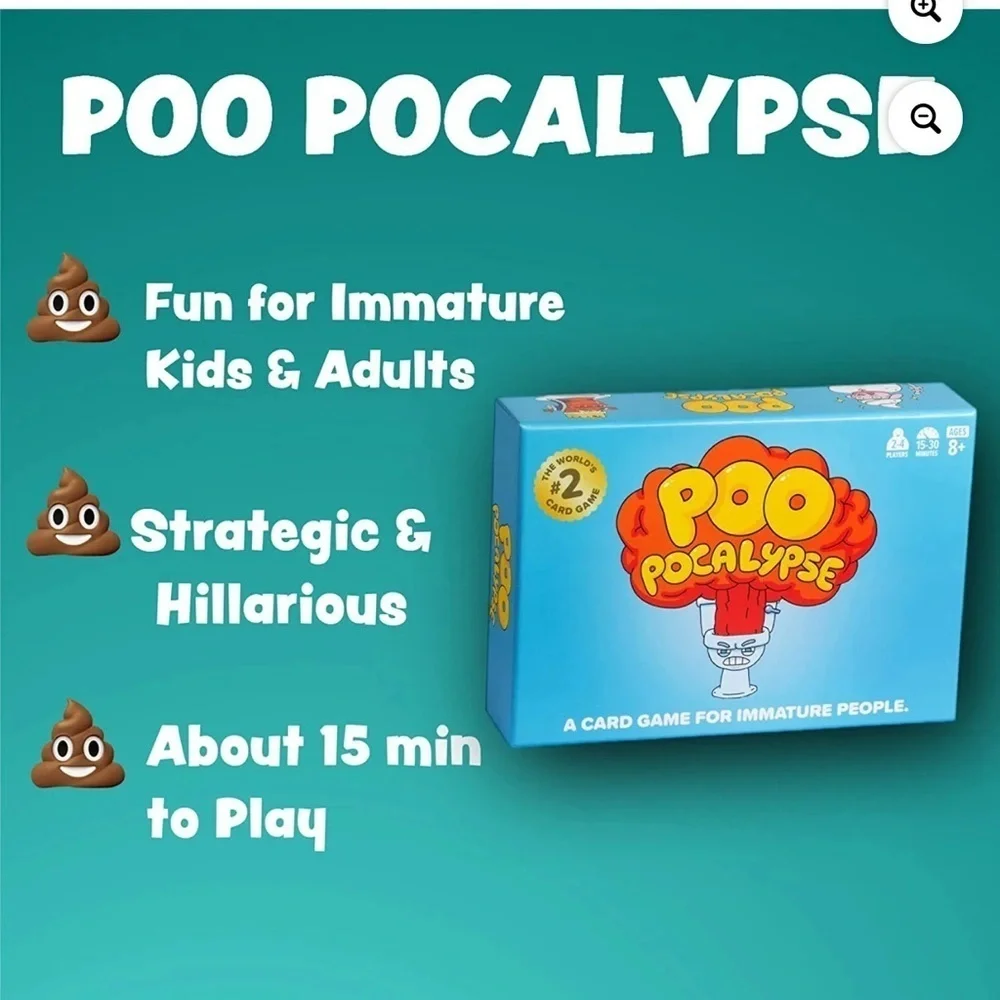 Poo Pocalypse Card Game - The Hilarious Family Party Game for Kids & Adults
